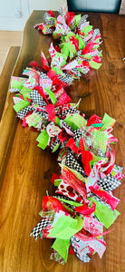 Rag Tie Garland CHRISTMAS