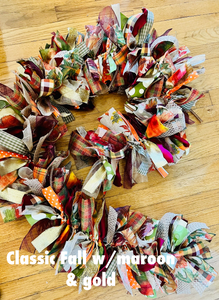 Rag Tie Garland FALL