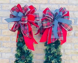 Christmas tree bow topper